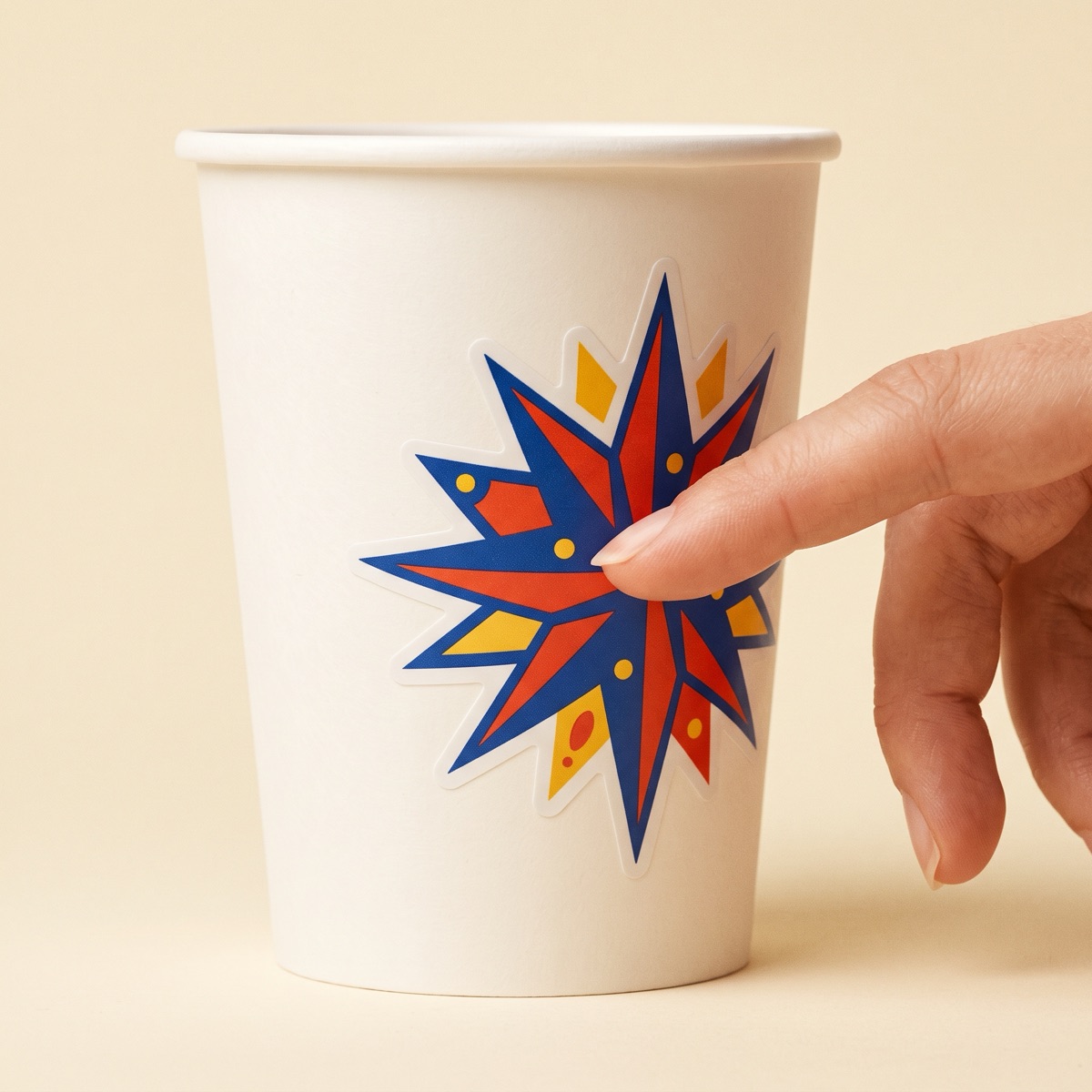 Custom Cup Stickers — custom printed by Wonderful Choice